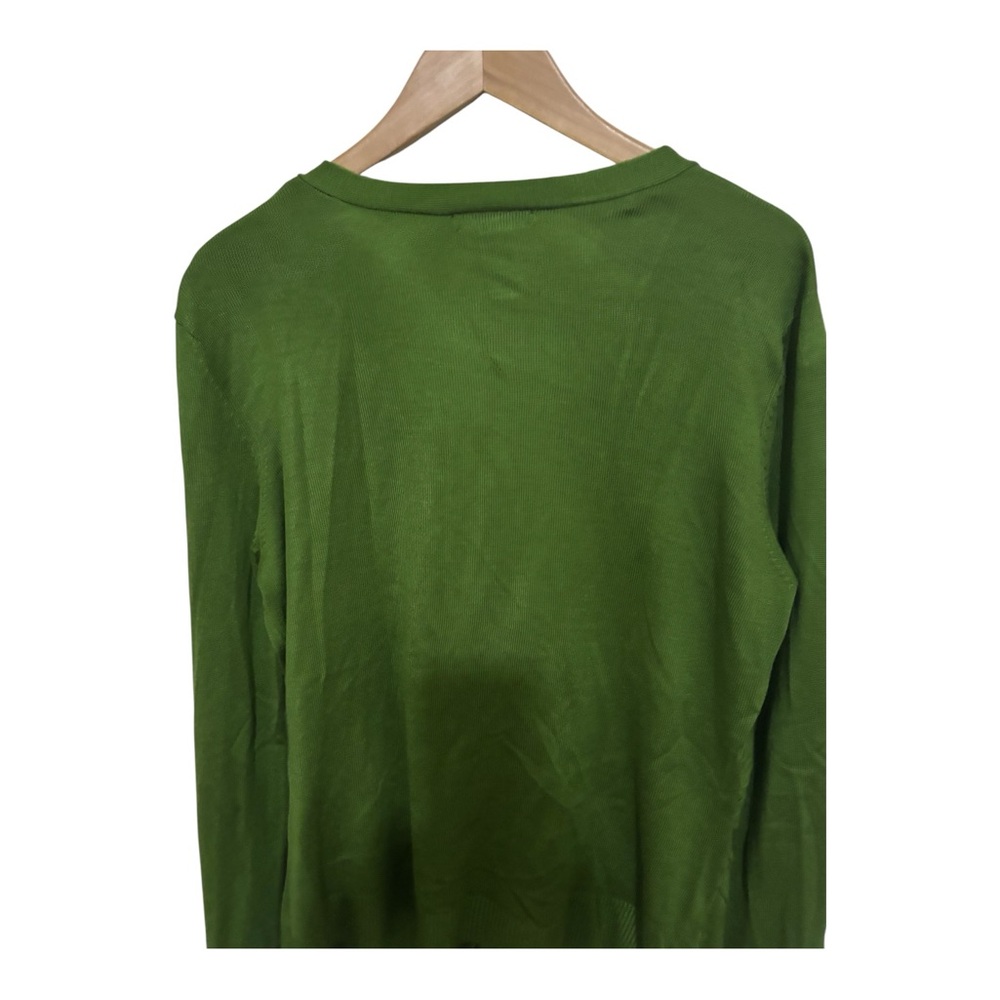 New York & Company Acrylic Cardigan Button up Sweater Women's Size L Green - Picture 8 of 12